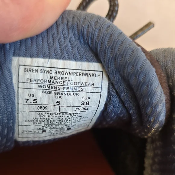 Merrell Women's Athletic Shoes In Brown And Periwinkle Color. Size 7.5M EUC - Picture 14 of 15